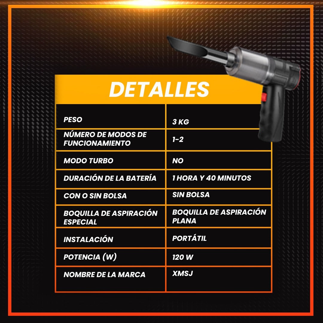 ASPIRADORA INALAMBRICA PARA AUTOVIL